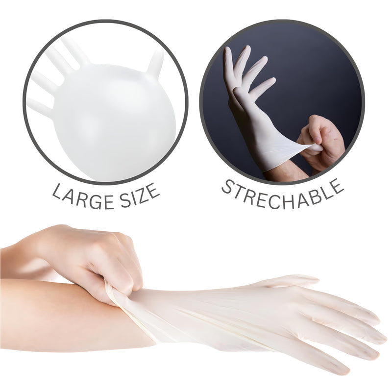Safeguard unisex adult Latex Gloves, Box, Medium ,100 Count (Pack of 1) Medium (100 Count)