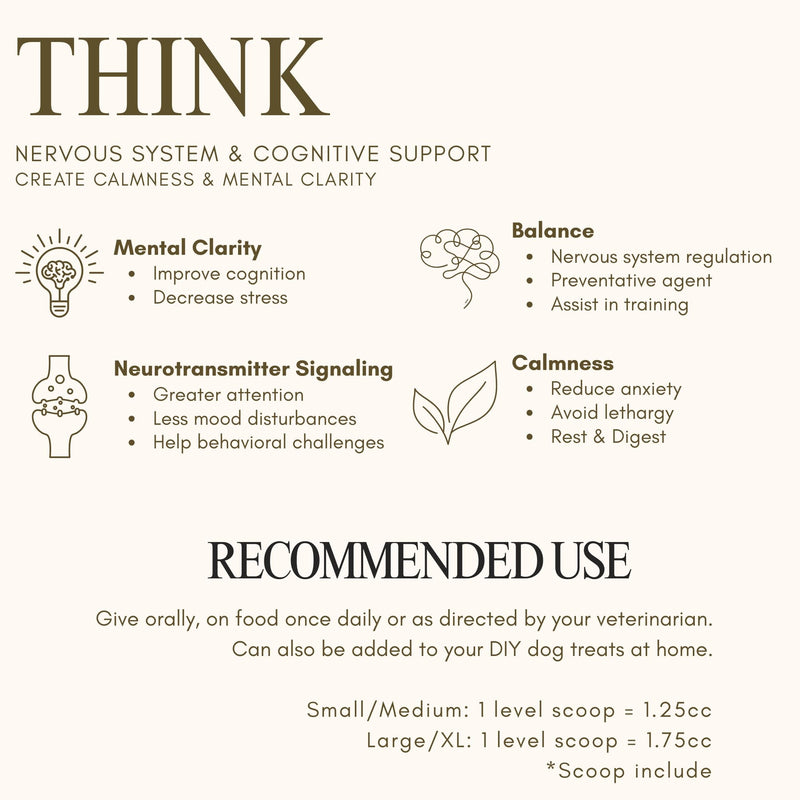 Think Cognitive and Calming Supplement with Collagen and Magnesium - Supports Nervous System Against Stress, Behavioral Challenges, and Cognitive Issues (Large/X-Large) Large/X-Large Breeds