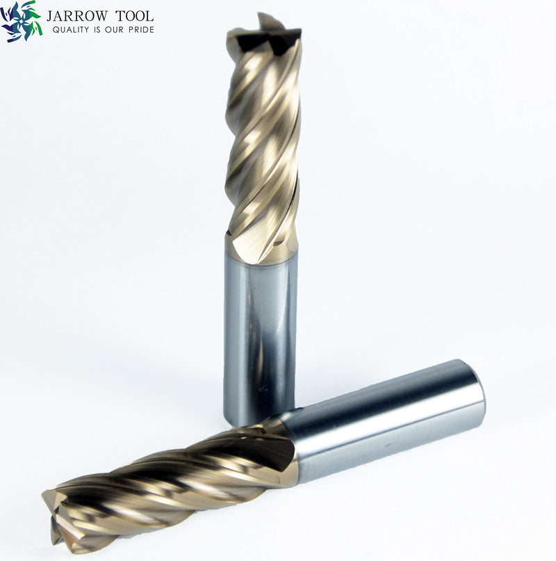 Square End Carbide Mill Set (Pack of 1) - 1/2 End Mill for Alloy Steels/Hardened Metals – 4 Flute TiAlN Coated Square Nose Milling Set for CNC Machine Milling Tools 1/2 in