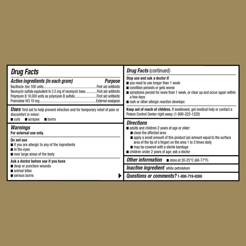 GoodSense Maximum Strength Triple Antibiotic Ointment plus Pain Relief, Soothes Painful Cuts, Scrapes, and Burns, While Preventing Infection, 1 Ounce