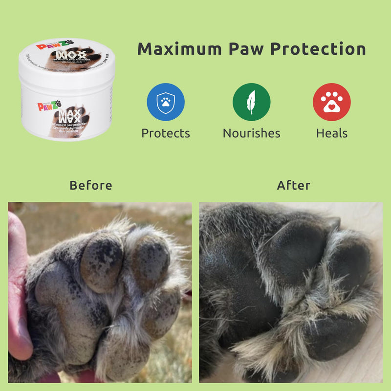 MaxWax Dog Paw Balm - 100% All Natural Paw Balm for Dogs - Lick Safe - Paw Soother for Puppies and Adult Dogs - Wax for Dog Paw Protector - 200g (7 oz) - PawsPlanet Australia