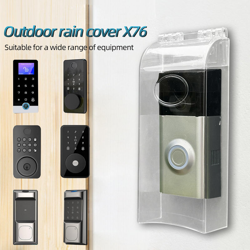 Plastic Flip Lock outdoor weatherproof keypad cover,Door Access Control Rain Cover，Doorbell protector(Transparent)