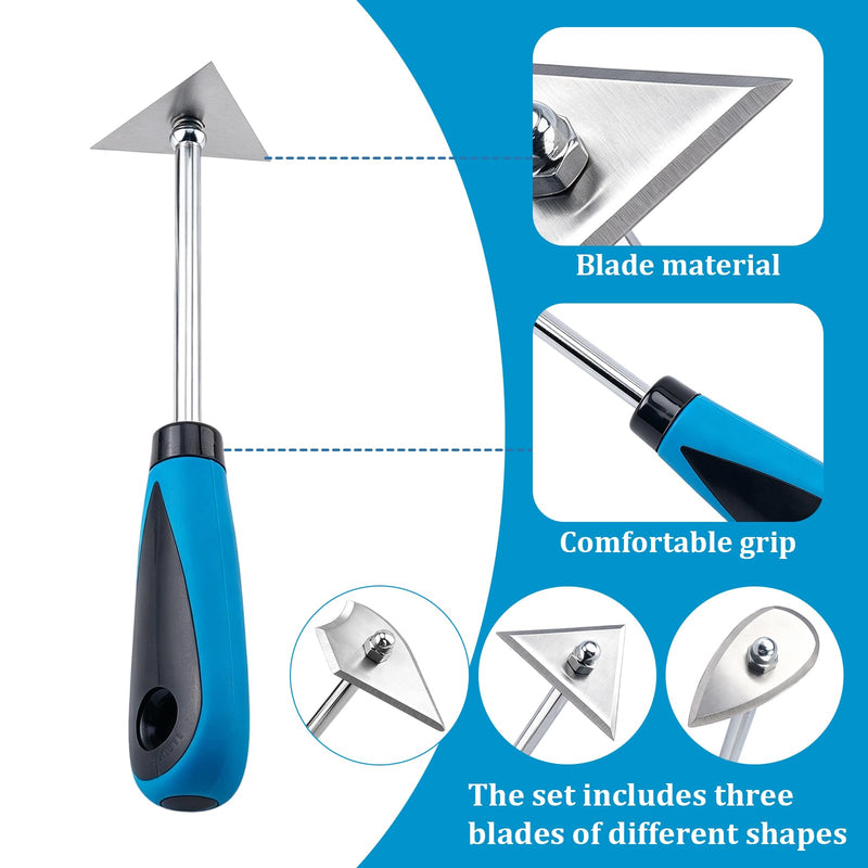 8" Paint Scraper Tool Stainless Steel Shave Hook Scraper Paint Removal Tool Paint Cleaner with Steel Interchangeable Blades for Removing Paint and Varnish from Flat Surfaces