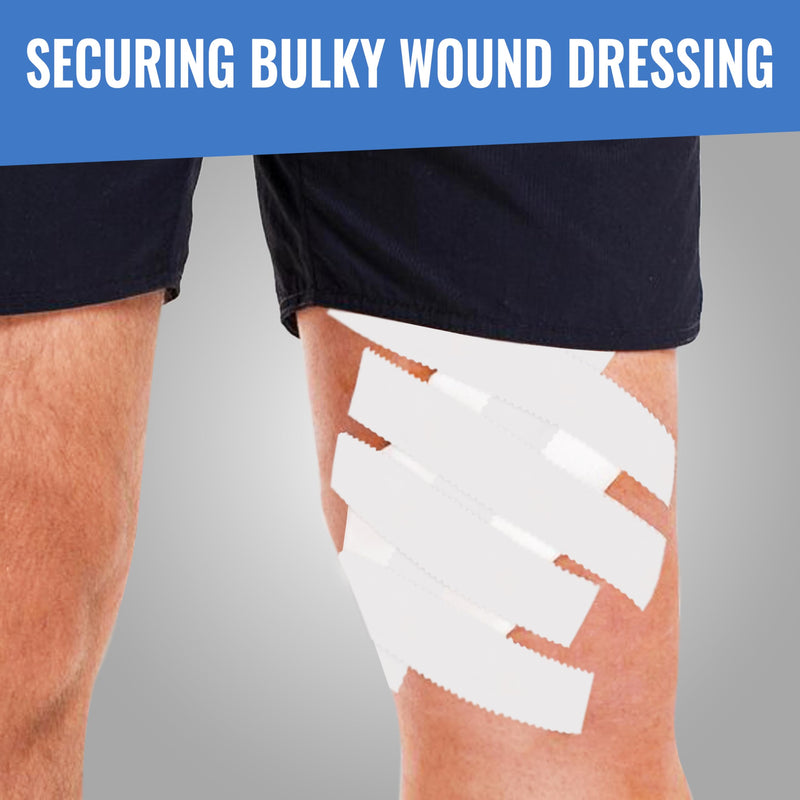Silk Like Medical Tape - Durable Cloth Medical Tape - 2in x 10yd, 3 Rolls - Surgical Tape Woven for Strongly Holding Large Dressings, Securing Splints, and Ideal for Long-Term Care