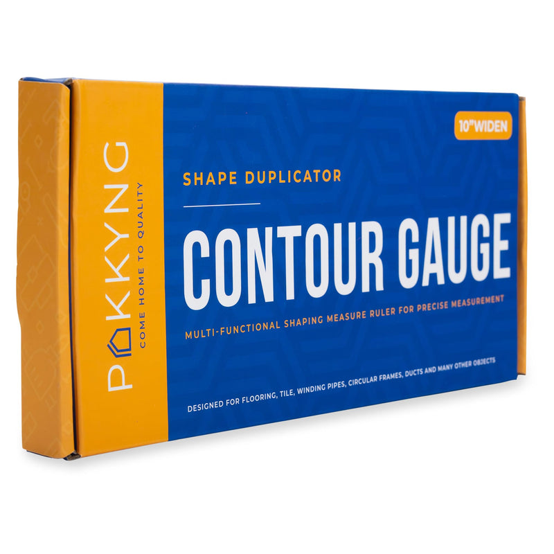 Contour Gauge Tool With Lock (10 Inches) - Contour Ruler Marking Tool - Super Gauge Shape and Outline Tool - Profile Gauge - Corner Measuring Tool for Odd Shapes - Woodworking Gifts for Men 10 Inch