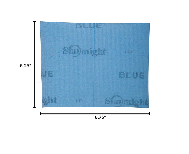 Sunmight 600G Grip 25 Flexible Sanding Sheets - Premium Aluminum Oxide - Flexible Sandpaper Film Backing - Ceramic Alumina Grit - Sandpaper for Wood, Metal, Plastic & Automotive Blue