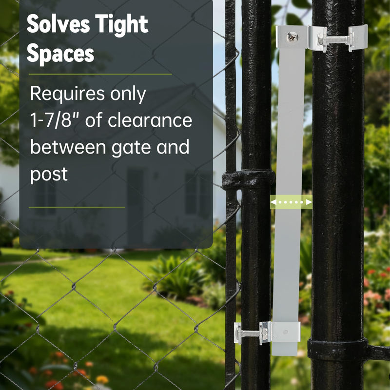 SPARKWHIZ Stainless Self-Closing Gate Closer, Automatic Chain Link Fence Gate Closer for Pool, Dog & Outdoor Gates