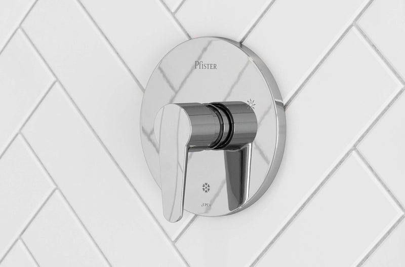 Pfister R890400 Pfirst Modern Valve Trim Only, Polished Chrome