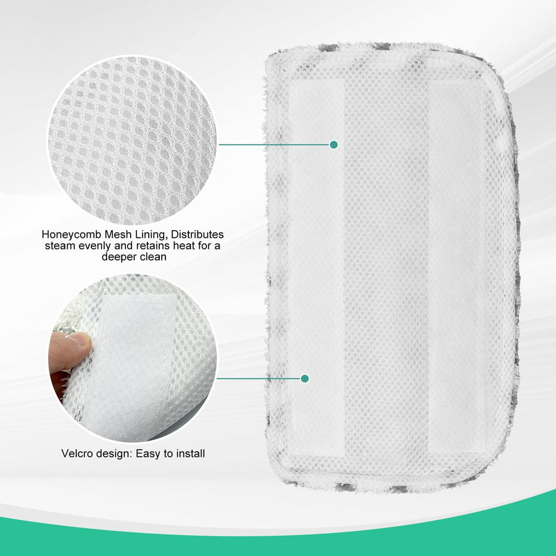 8 Pack Microfiber Steam Mop Replacement Pads for Shark Steam Mop S1000, S1000A, S1000C, S1000WM, S1001C - Dirt Grip, Washable & Reusable for All Floor Clean