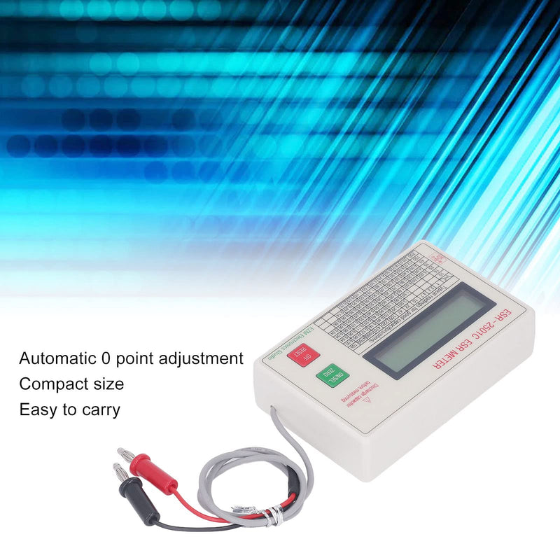 Capacitor Tester, High Accuracy Capacitance Meter LCD Display Meter with Smart Shutdown Function, Lightweight Handheld Capacitance Tester