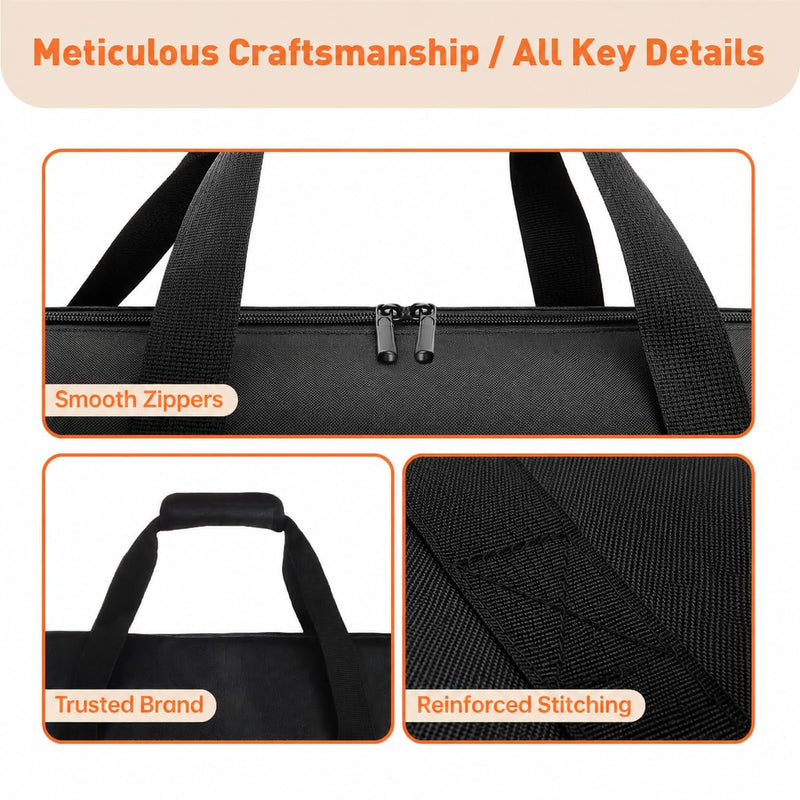 Heavy Duty Griddle Carry Bag for Lodge Double Play Reversible Cast Griddle 17" L x 1.4" W x 9.8" H