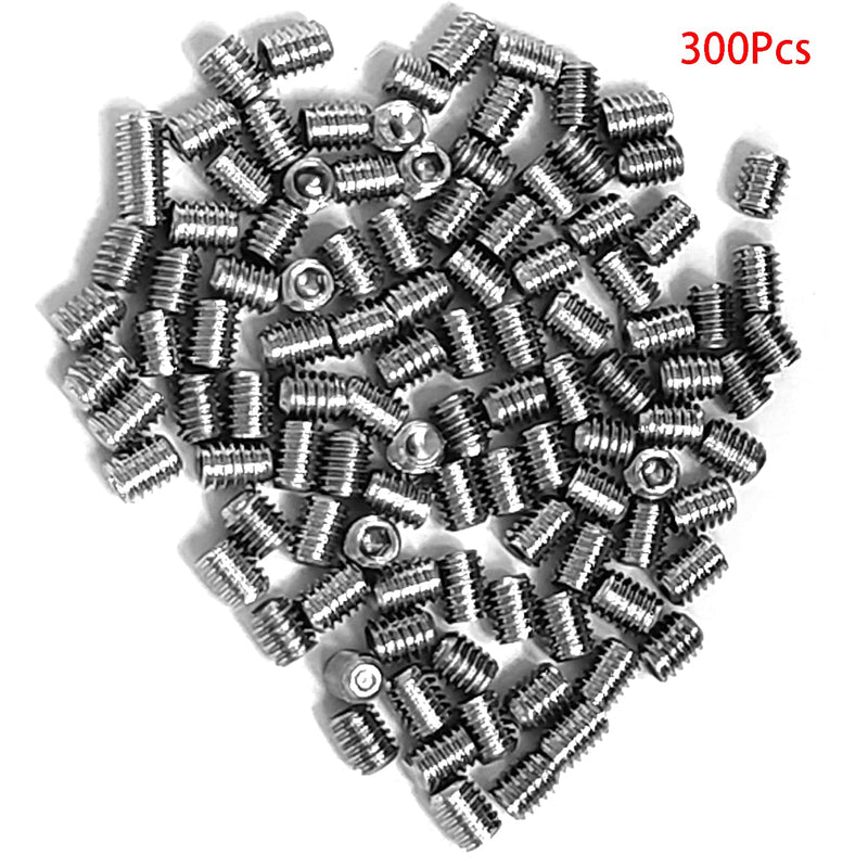 M4 x 4mm Flat Point Screws, Metric Grub Screws, A2-70, Socket Head Screws, DIN914 Stainless Steel, 300Pcs M4 x 4mm