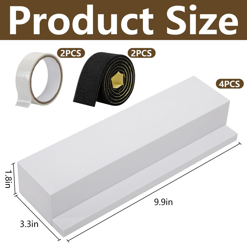 moonoom 4 Pack Air Conditioner Foam Block, Window AC Side Foam Block Kit White-2set