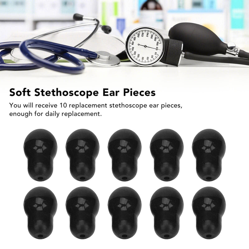 10 Soft Silicone Stethoscope Ear Tips, Fit Mushroom Shape, Compatible with ADC, Prestige, MDF, Comfortable & Wear