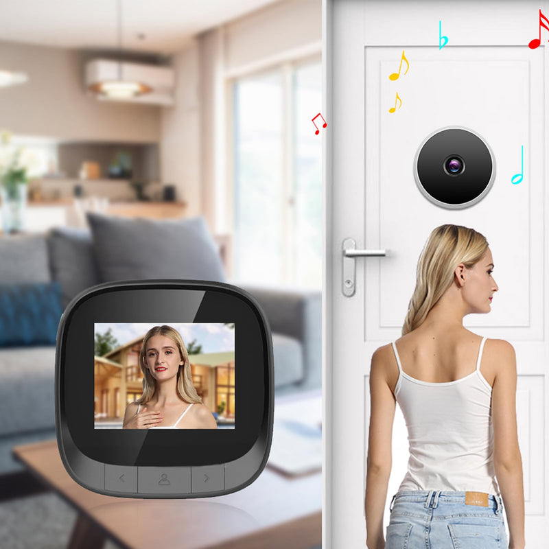 2.4in Smart Visual Door Viewer, Electronic Eye Peephole Digital Video Door Viewer Monitoring Camera for Home
