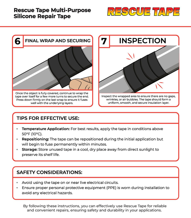 Bond It Rescue Tape, Self-Fusing Silicone Tape, Emergency Plumbing Pipe & Radiator Hose Repair, Electrical Insulation, Waterproof, 950PSI, 1" Width x 36' Length x 0.02" Thick, Made in USA, Black Black (36'L)