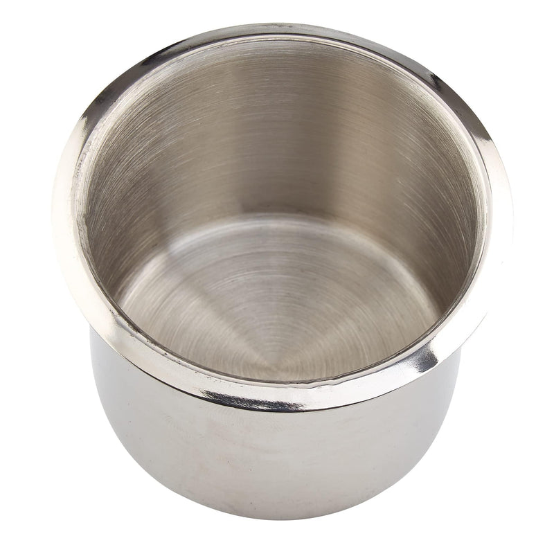 10 Regular Silver Drop-in Cup Holders for Poker and Card Tables- 2.3 in Tall x 3.18 in Wide, for Beer & Water Bottles, Cans Small (Pack of 10)