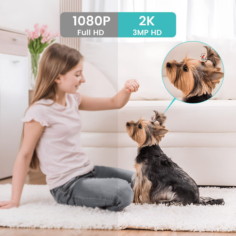 litokam Indoor Camera, Cameras for Home Security with Night Vision, Pet Camera with Phone App, 2K Indoor Security Camera, Motion Detection, 2-Way Audio, WiFi Home Camera, Baby Monitor Work with Alexa