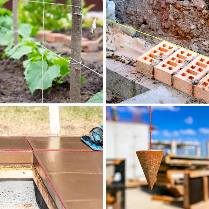 Reloadable Line Reel,Mason Line String Line,600 Ft Length Nylon Twine,18 Braided Nylon String for Gardening Or Masonry Tools,Twine String for Gardening,Yellow 600FT Fluorescent Yellow - NewNest Australia