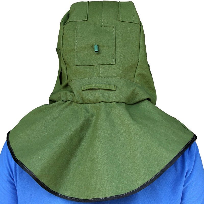 Sand Blasting Hood Cap, Canvas Shawl Sandblaster Protective Gear Mask Anti-dust Hood for Spraying Sanding Cutting, DIY Painting Woodworking Protection
