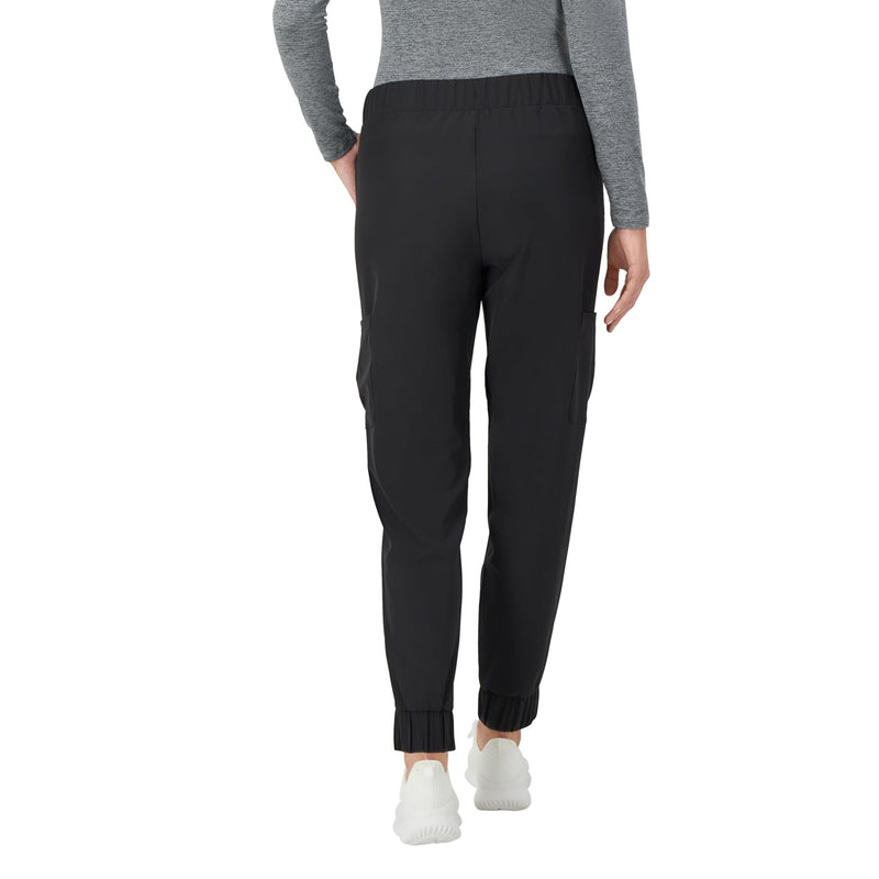 Hanes Women's Scrubs Cargo Joggers, Healthcare Scrub Joggers for Women, Moisture Wicking X-Large New Ebony