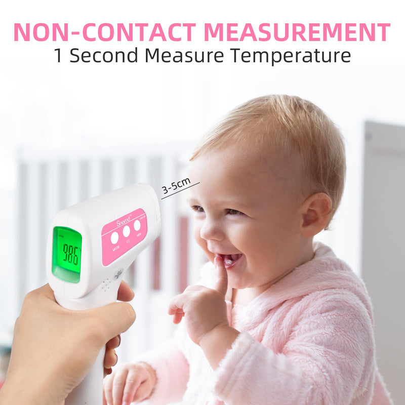 Snomd Non Contact Infrared Forehead Thermometer for Adults and Kids No-Touch Digital Thermometer 3 in 1 for Fever Thermometer Temperature Gun for Baby