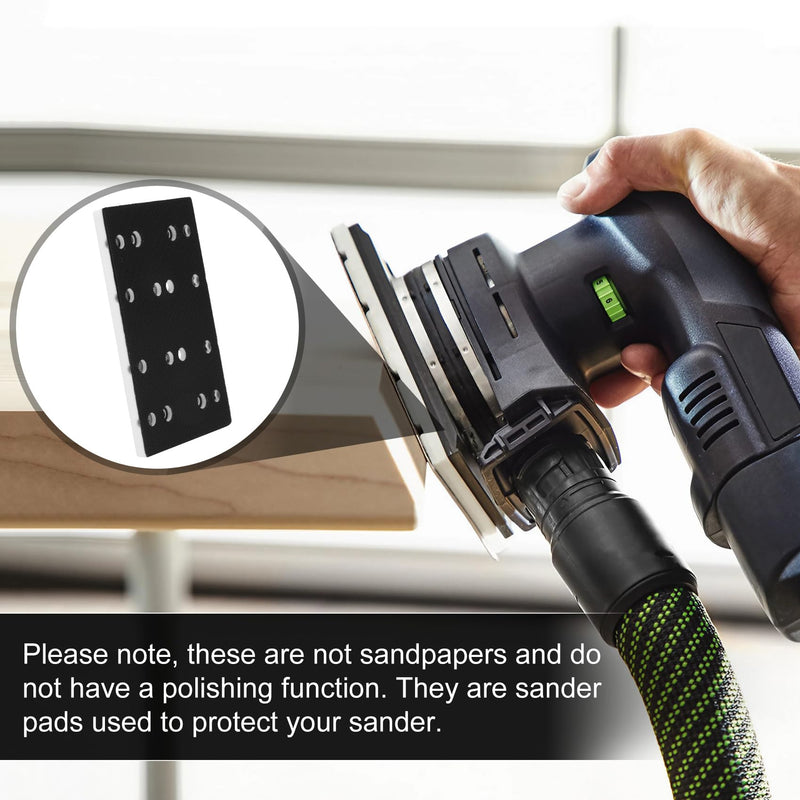 489252 RTS 400 Replacement StickFix Sanding Pad for festool 80mm X 130mm (3 5/32 x 5 1/4 in) Soft 12 Holes Compatible with RTS/RS/RTSC 400 Random Orbit Sanders