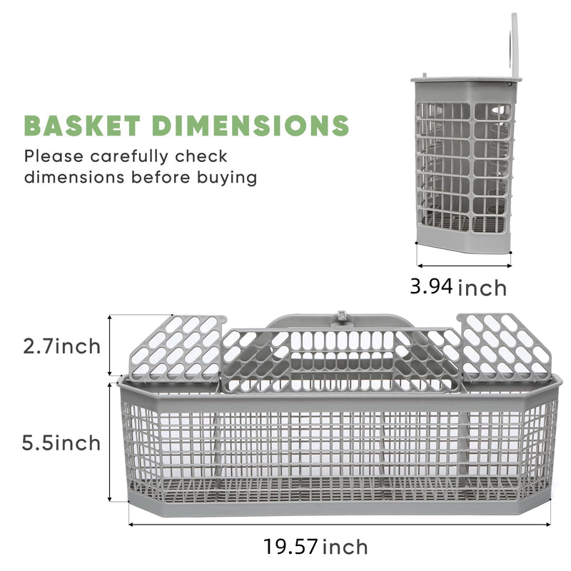 WD28X10128 Universal Dishwasher Utensil Silverware Basket Compatible with GE Whirlpool Kenmore Maytag Frigidaire KitchenAid Samsung LG Dishwasher,Part No.WD28X10127, WD28X10131, WD28X10132