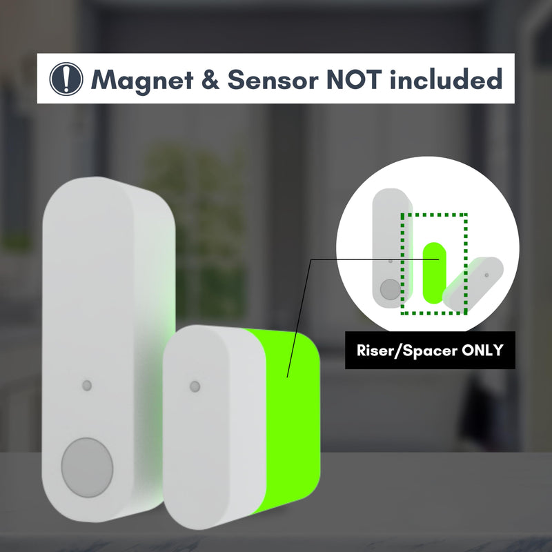 ADT Alarm Magnet Riser | 5 Pack Glow in The Dark Set with 3M Adhesive - Easy Mount to Any Doorway, Window, and Entryway | Ring Sensor/Magnet Not Included (1 inch) 1 inch
