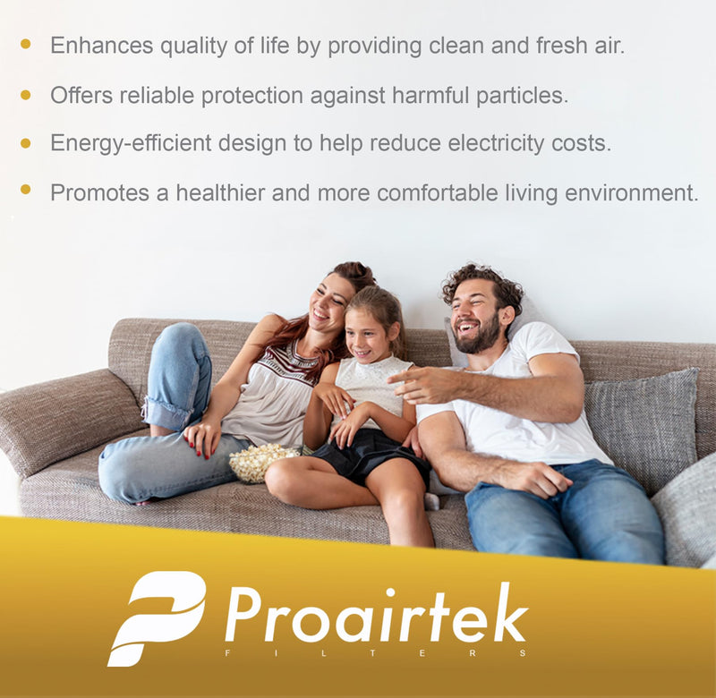 Proairtek AF22221M13SWH Model Standard 22x22x1 Pack of 2 Air Filters, MERV 13; Ideal for Anyone Wanting Crisp Air in Their Home