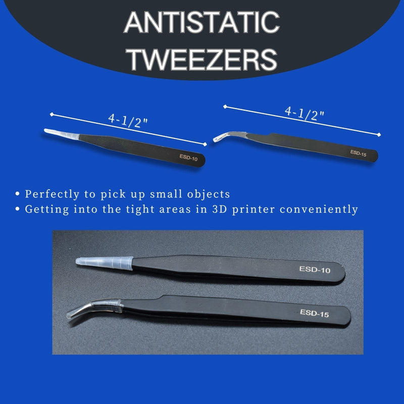 3D Printer Tool Kit, 24pcs 3D Printer Nozzle Cleaning Tool Removal Tool Kit, Wire Brush, Wire Flush Cutter, Scraper Knife, Diamond Files, Tweezer, Putty Knife for 3D Printer, Model Building