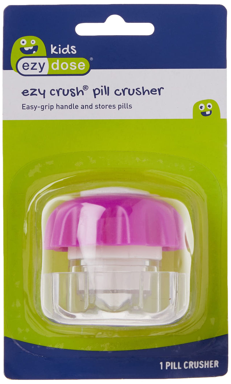 EZY DOSE Crush Pill, Vitamins, Tablets, Crusher and Grinder with Storage Compartment, Kids, Pets, Elderly, Effortlessly Crushes Medications into Fine Powder, Easy-to-Use, Color May Vary, BPA Free Small