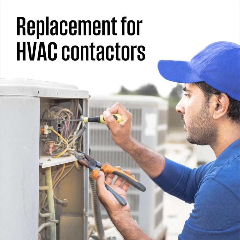 Long Term 3 Pole 40 Amp 120V Coil Definite Purpose Air Conditioner Contactor AC Compressor Contactor Air Conditioner Condenser 3P-40A-120V