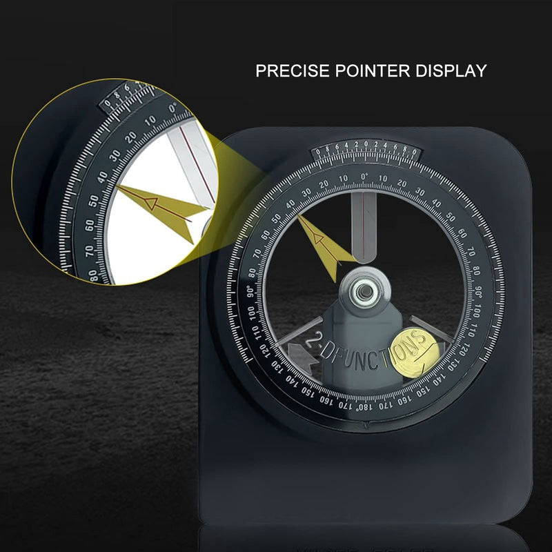 Garosa Magnetic Angle Finder, Stainless Steel Goniometer with Bidirectional Magnetic Stripe for Accurate Angle Detection in Construction and DIY Projects
