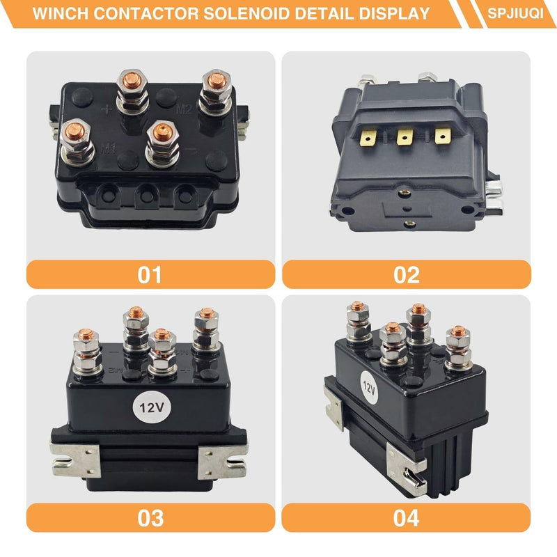 Winch Solenoid Relay 12V 500A Heavy Duty Controller Reversing Contactor 8000-12000LB for ATV SUV 4WD SUV Truck Winches Spreader Motors Compatible with Wireless Remote System