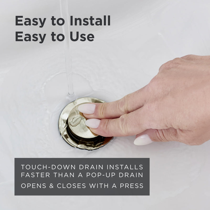 Gerber 1-1/4 in. Touch-Down Bathroom Sink Drain Without Overflow Polished Nickel