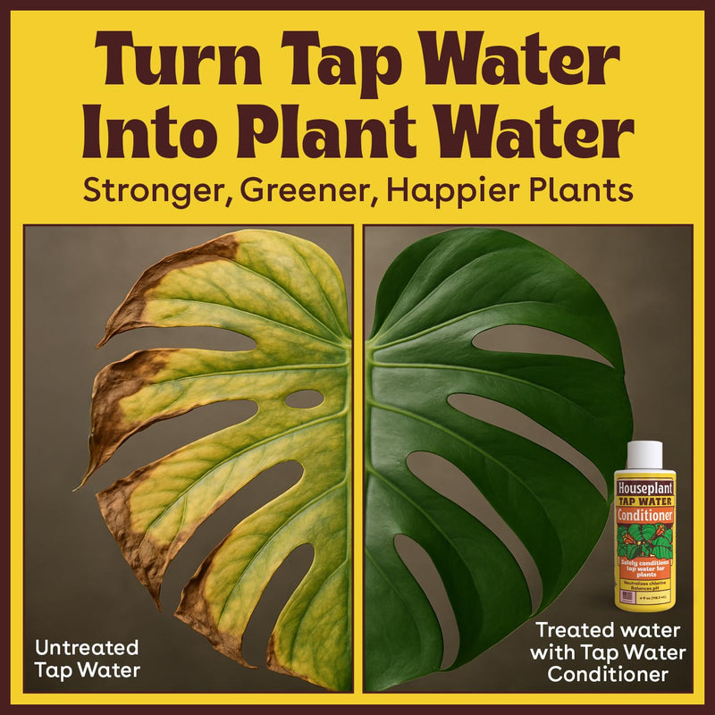 Tap Water Conditioner for Plants & Hydroponics, Removes Chlorine, Chloramines & Heavy Metals, Buffers pH for Houseplants, Indoor Plant Care, Root Growth & Greener Leaves, 2-3 Day Results