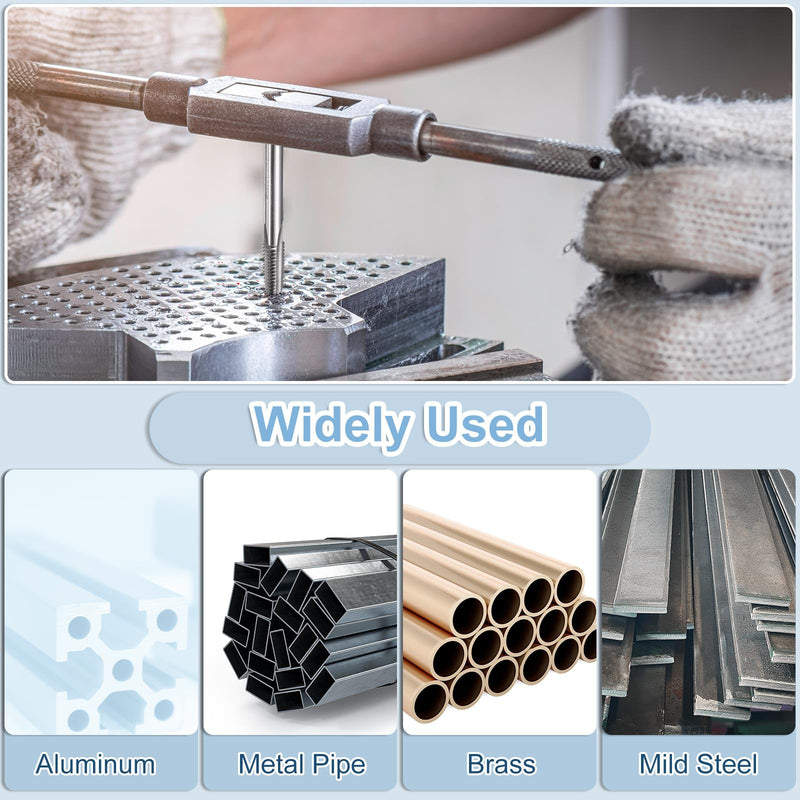 uxcell Hand Bottom Tap M27 x 2 H2 Metric Thread Bottoming Style Threading Taps High Speed Steel HSS6542 Straight Flutes Screw Tapping Tool