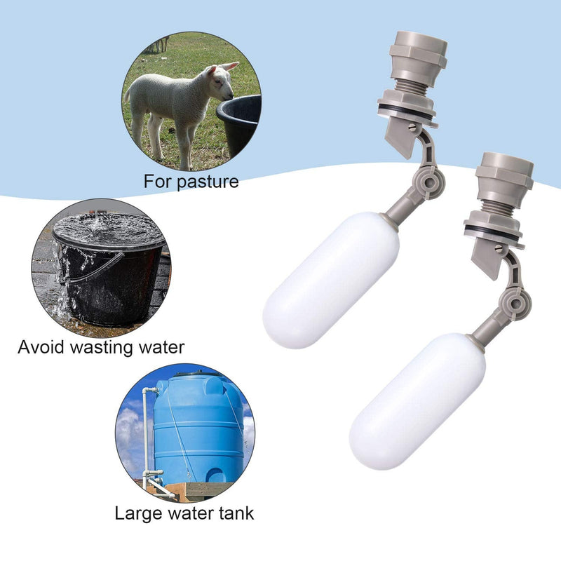 4 Pieces 1/2 Inch Float Ball Valve Plastic Water Float Valve Mini Plastic Float Valve with Adjustable Arm for Automatic Water Level Control of Water Tank 4