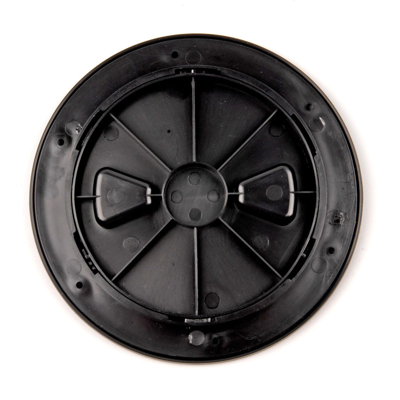 T-H Marine Low Profile Twist-Out Deck Plate - 4 in Black - Quick Access Screw-Out Hatch Cover with Textured Lid - Watertight O-Ring Gasket - Hidden Fasteners - Smooth Overlap Frame