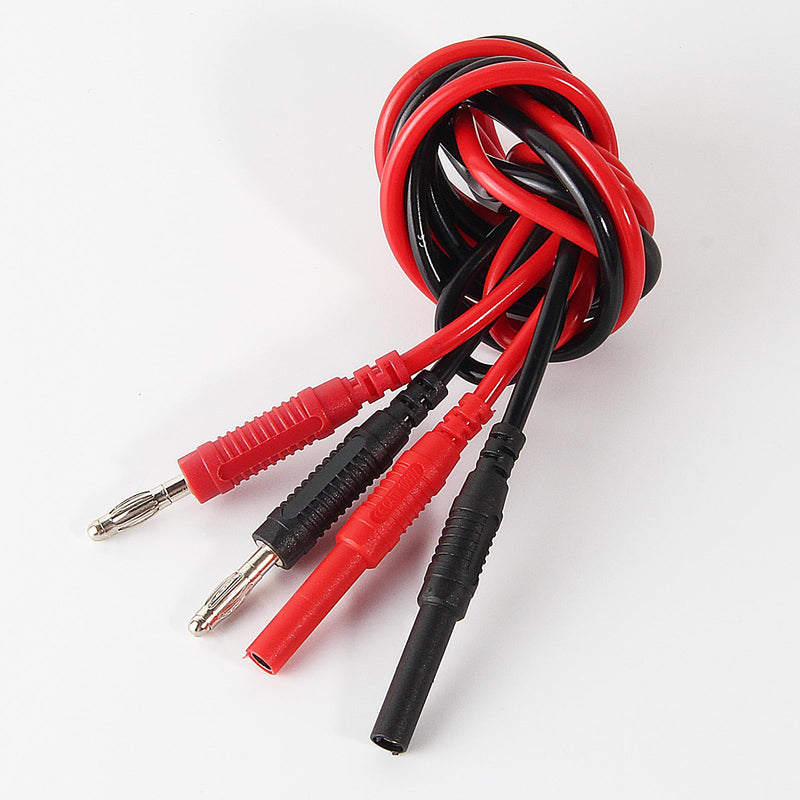 UMLIFE 8PCS Multimeter Test Lead Extension Male to Female Connector 4mm Banana Plug to Jack Heavy Duty 14AWG Silicone Wires Meter Leads Probes 3.3 Ft