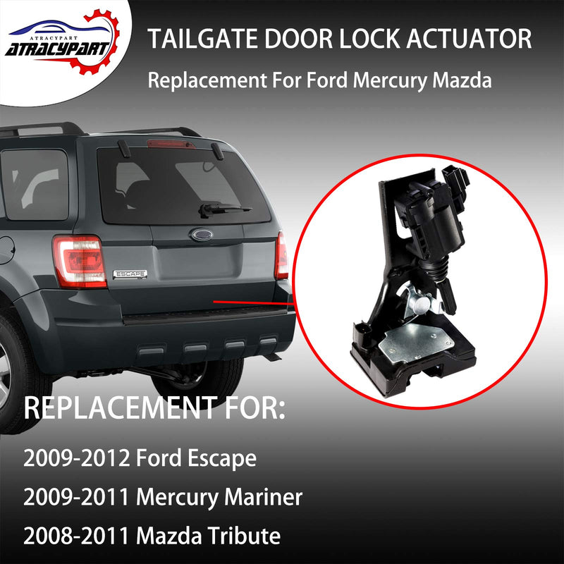 ATRACYPART Rear Liftgate Door Lock Actuator Tailgate Latch Actuator | Replacement for 2009-2012 Ford Escape 2008-2011 Mazda Tribute 2009-2011 Mercury Mariner | Replace OE# 9L8Z-7843150-B 9L8Z7843150B