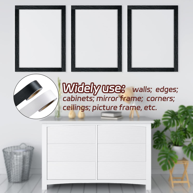 Self-Adhesive Mirror Frame Sticker, 2 Inch X 39 Ft Metal Mirror Trim Peel and Stick Border Tape, Waterproof Wall Border Decorative Tape for Home Kitchen, Bathroom, Fireplace (Reddish Brown) Reddish Brown
