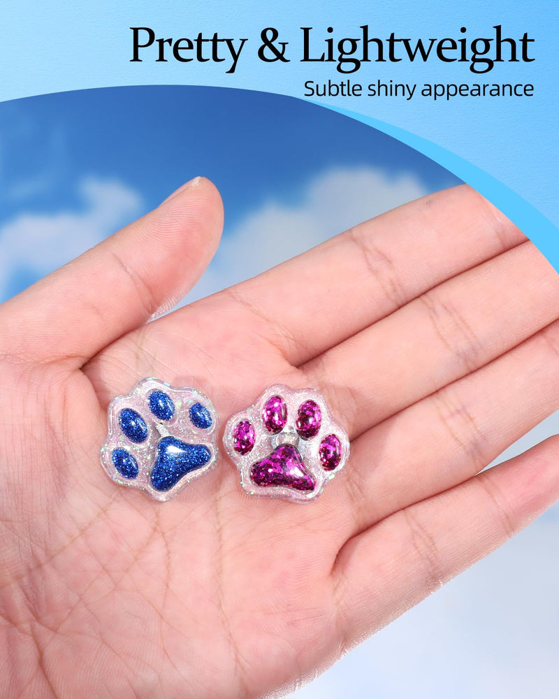 Plifal Xray Markers with Lead Initials Paw - X-ray Markers Glitter Deep Rose & Blue Resin Radiology with Letter Include Reusable Adhesive Tape to Nurse Radiologist Badge Reel Buddy, Easy to Identify Pink Blue