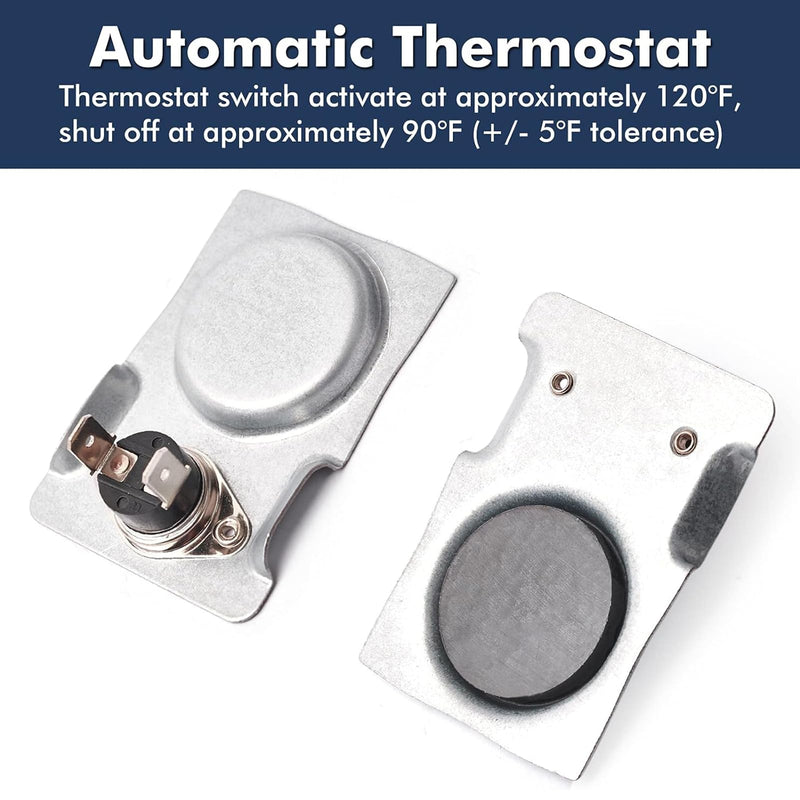 Hiorucet Fireplace Thermostat & Rheostat Variable Speed Control Switch for Universal Wood Stove and Fireplace Blower Heat N Glo, Heatilator, Napoleon, Majestic, Desa, Astria, Superior, Lennox, Regency Rheostat + Thermostat Switch + Wire