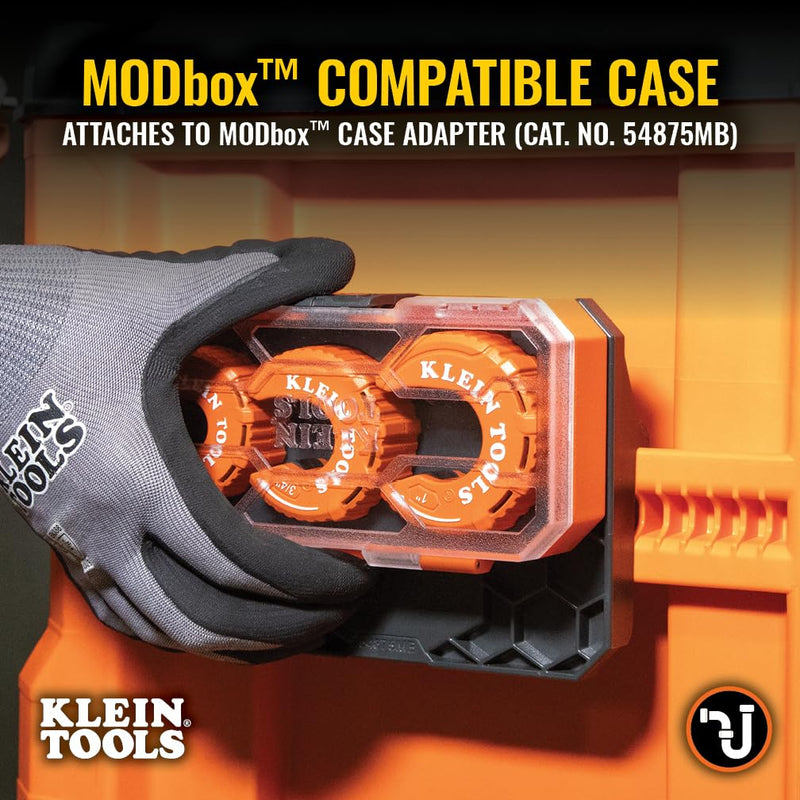 Klein Tools 50048 C-Style Copper Tubing Pipe Cutter Tool Set with 1/2, 3/4, and 1-Inch Cutters, MODbox Case, Ultra-Compact for Tight Spaces, 3-Piece