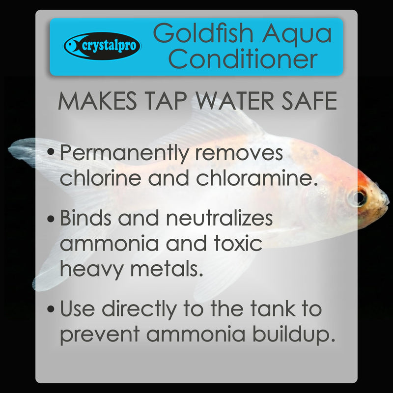 Goldfish Water Conditioner Treats 660 Gallons - Concentrated Goldfish Water Conditioner Neutralizes Chlorine and Ammonia (4.2 Oz-125 ml)