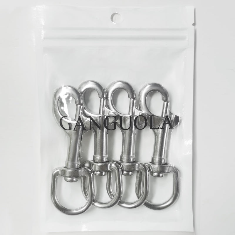 Heavy-Duty Swivel Eye Bolt Snap Hooks 3.58 Inch, Bolt Snaps of Metal, 316 Stainless Steel Single Ended Clips(4 Pcs)