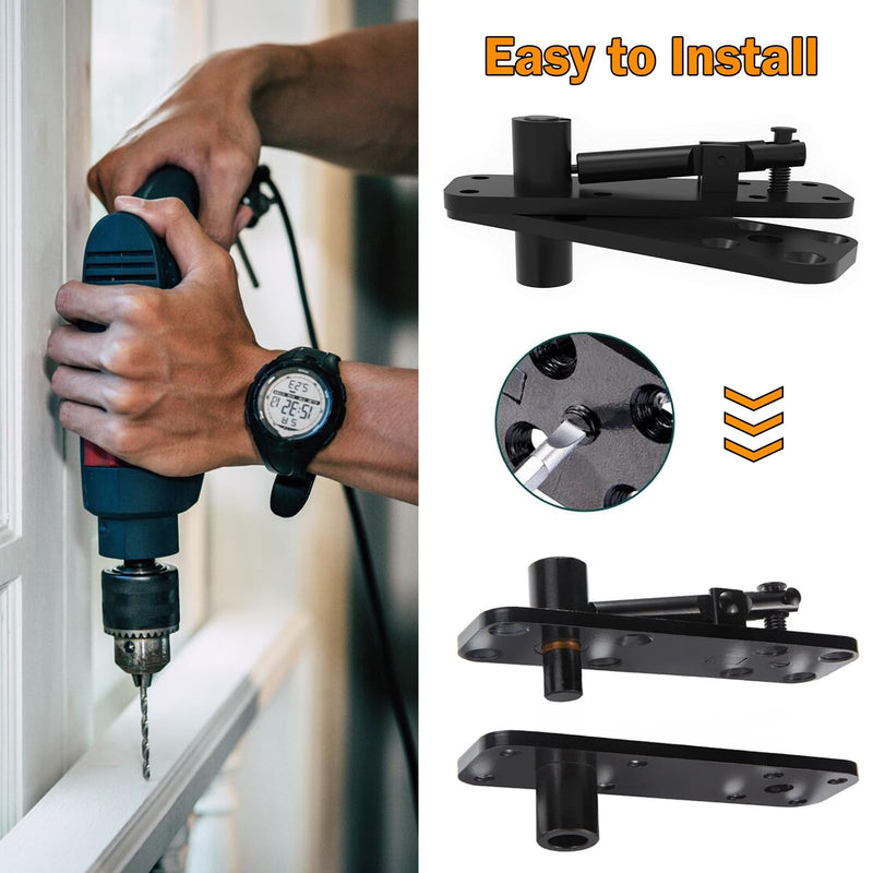 2PCS Hidden Door Hinge, Stainless Steel Hidden Hinges 573LB Load-Bearing for Doors, Heavy Duty Pivot Door Hardware Swinging Pivot Hinge 360° Rotation Door Hinges 2pcs