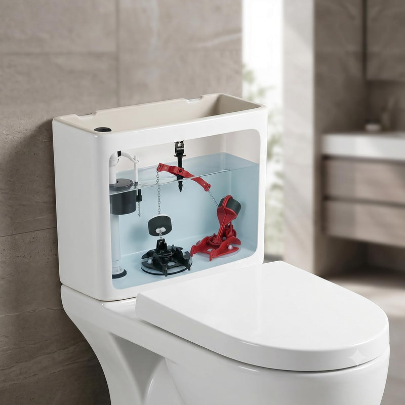7381657-200.0070A Toilet Flapper Replacement Kit for American Standard Vormax, Compatible with 4270A 4370A 4570A Models, 3-Inch Dual Flapper with Silicone Seals, Teeter Bar & Metal Chain